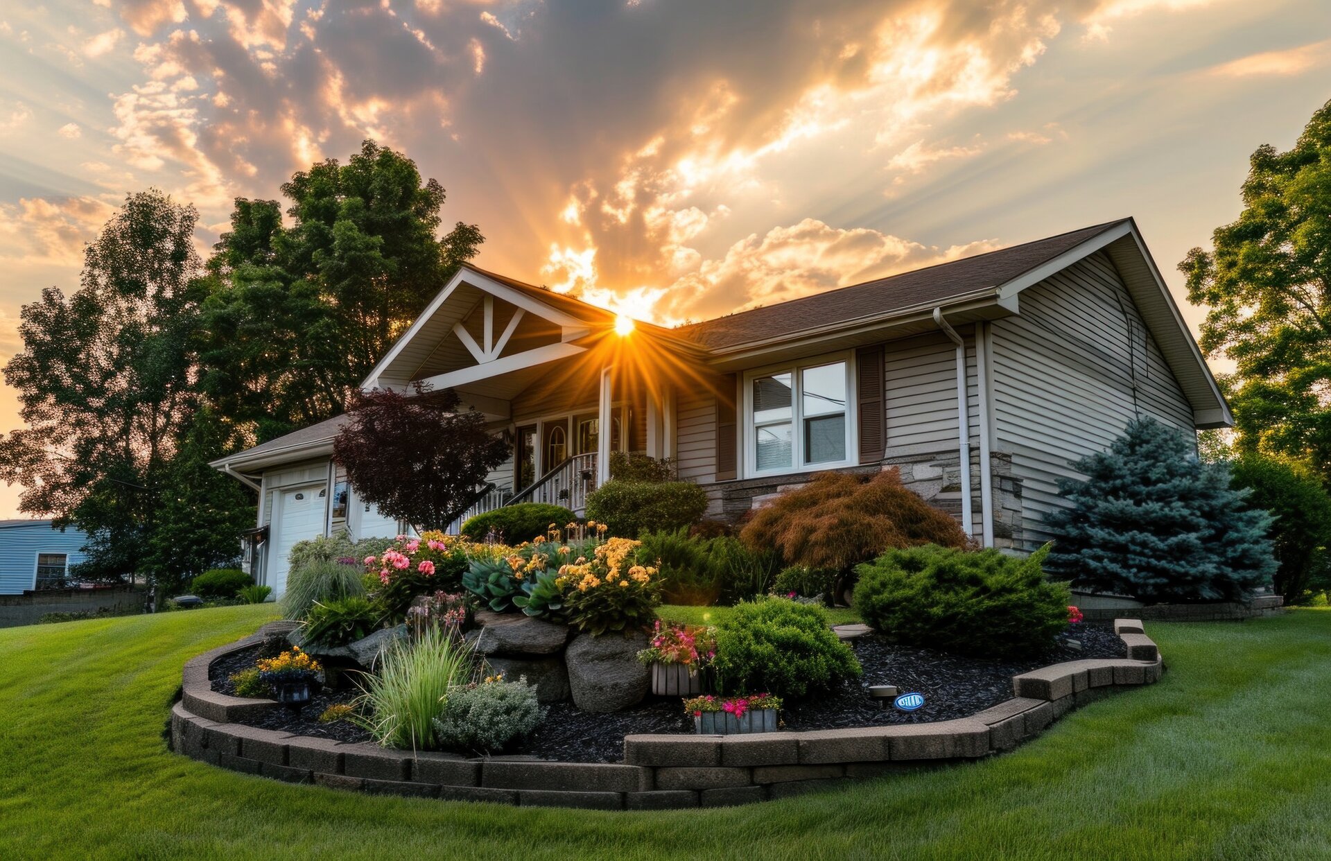 Rain garden design and installation